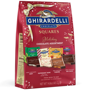 ghirardelli Assorted Holiday Chocolate SQUARES 14.8oz Bag