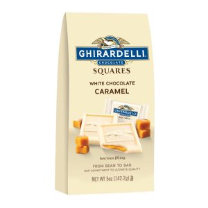 ghirardelli White Chocolate Caramel SQUARES 5 Oz Bag