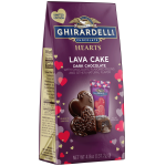 ghirardelli Dark Chocolate Lava Cake Duet Hearts 4.8 Oz Bag