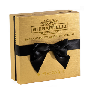 ghirardelli Intense Dark Chocolate Assorted Gold Gift Box 24 SQUARES